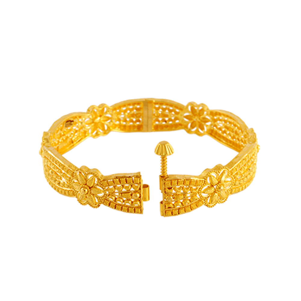 22KT Yellow Gold Bangle For Women - Image 2