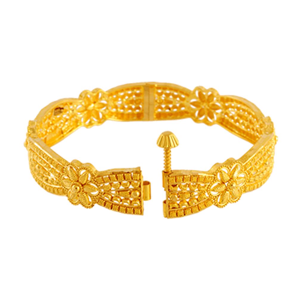 22KT Yellow Gold Bangle For Women - Image 2