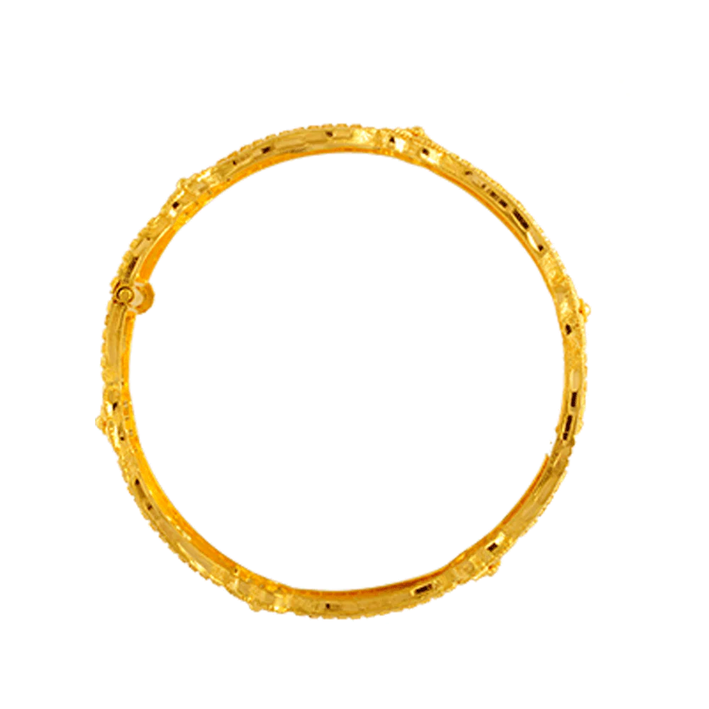 22KT Yellow Gold Bangle For Women - Image 3
