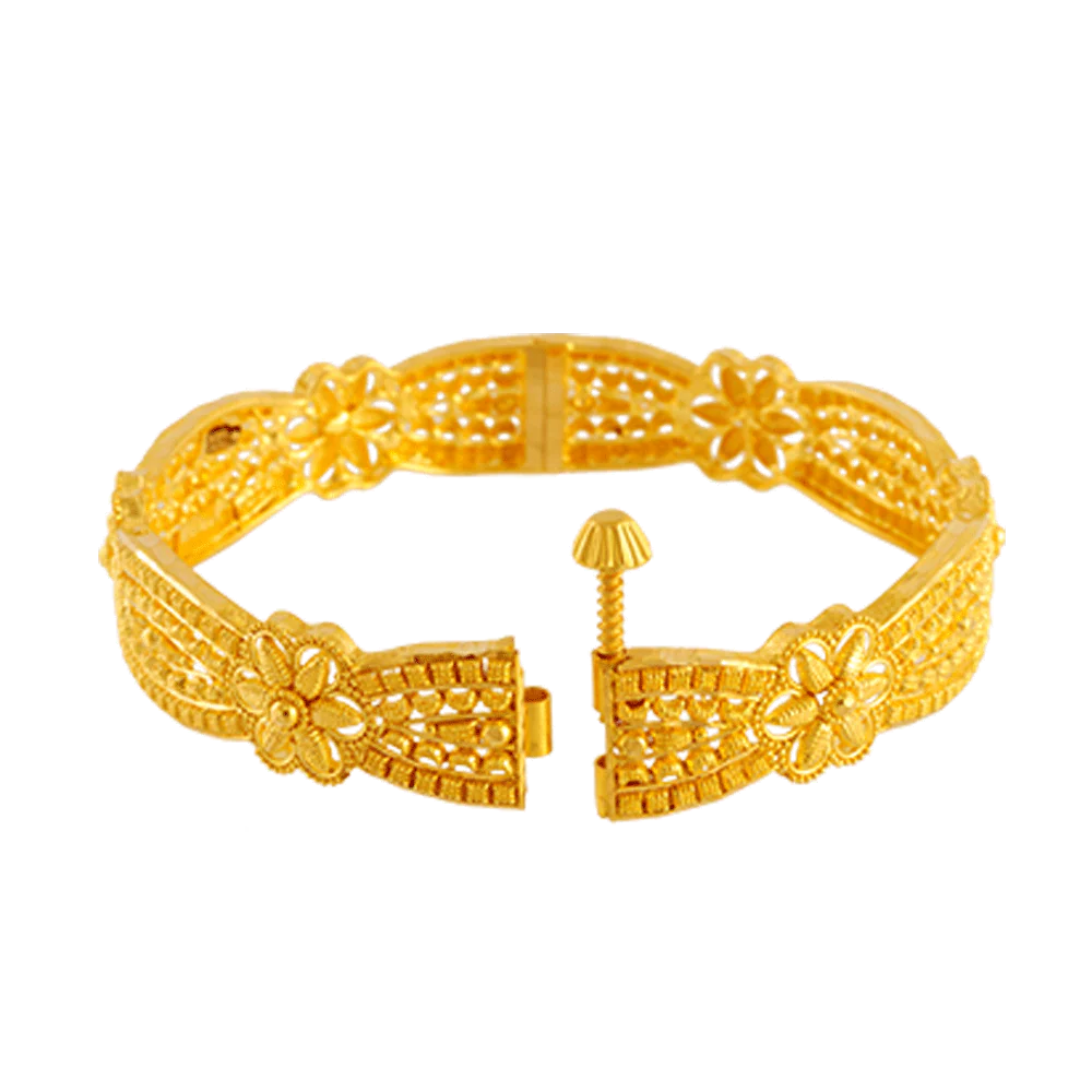 22KT Yellow Gold Bangle For Women - Image 2