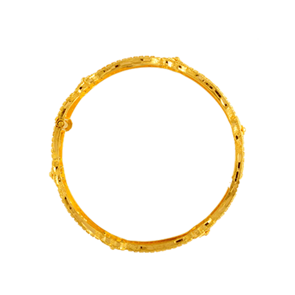 22KT Yellow Gold Bangle For Women - Image 3