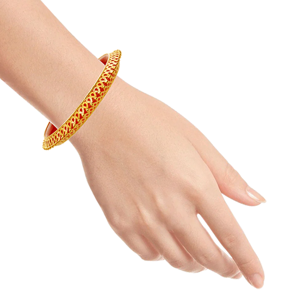 22KT Yellow Gold Bangle For Women - Image 3