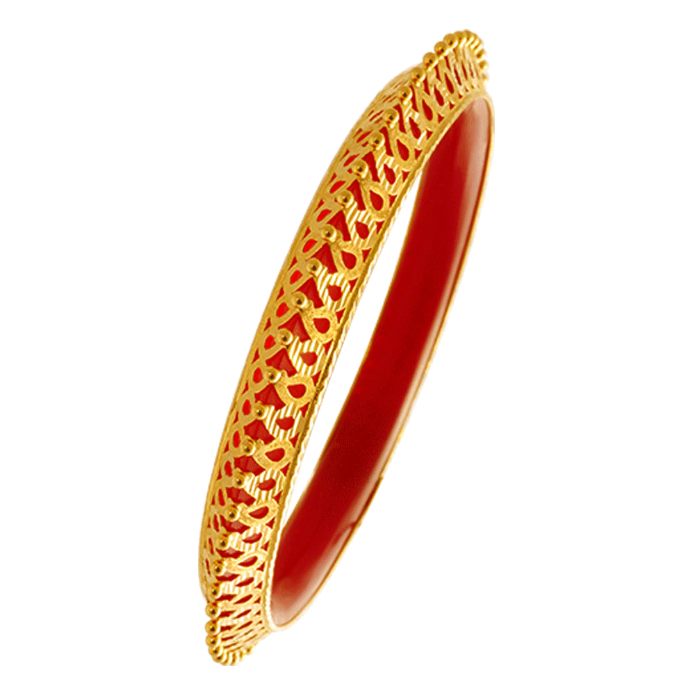 22KT Yellow Gold Bangle For Women - Image 4