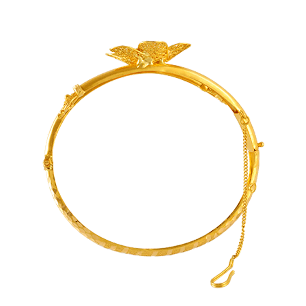22KT Yellow Gold Bangle For Women - Image 3