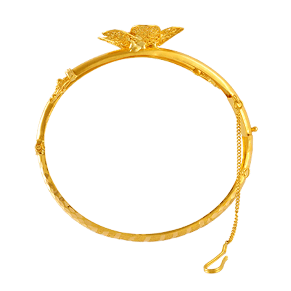 22KT Yellow Gold Bangle For Women - Image 3