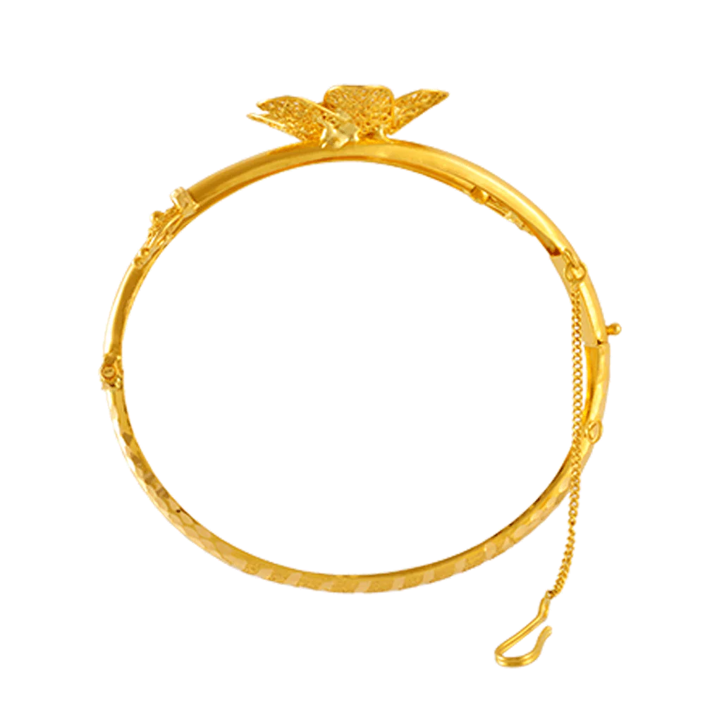22KT Yellow Gold Bangle For Women - Image 3