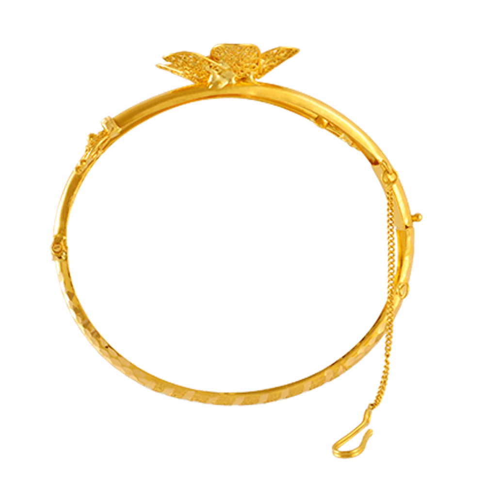 22KT Yellow Gold Bangle For Women - Image 3