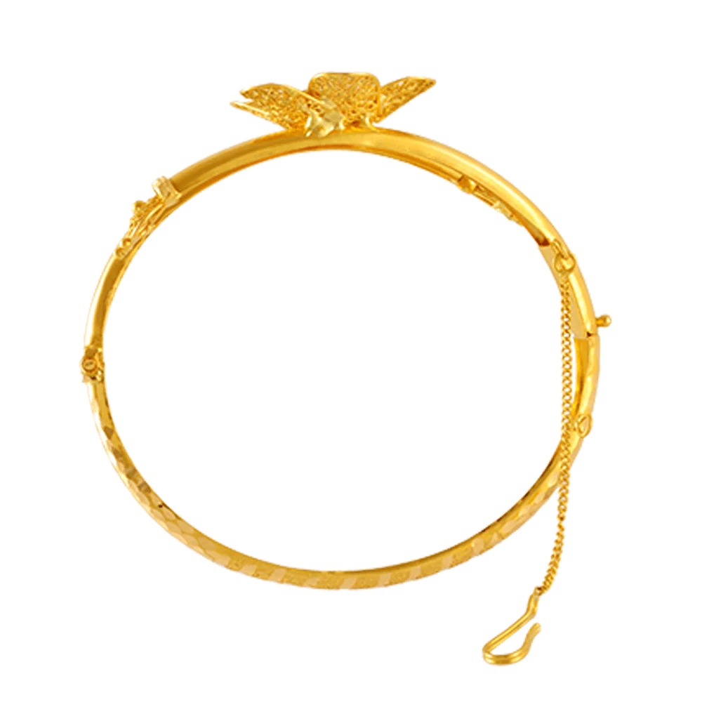 22KT Yellow Gold Bangle For Women - Image 3