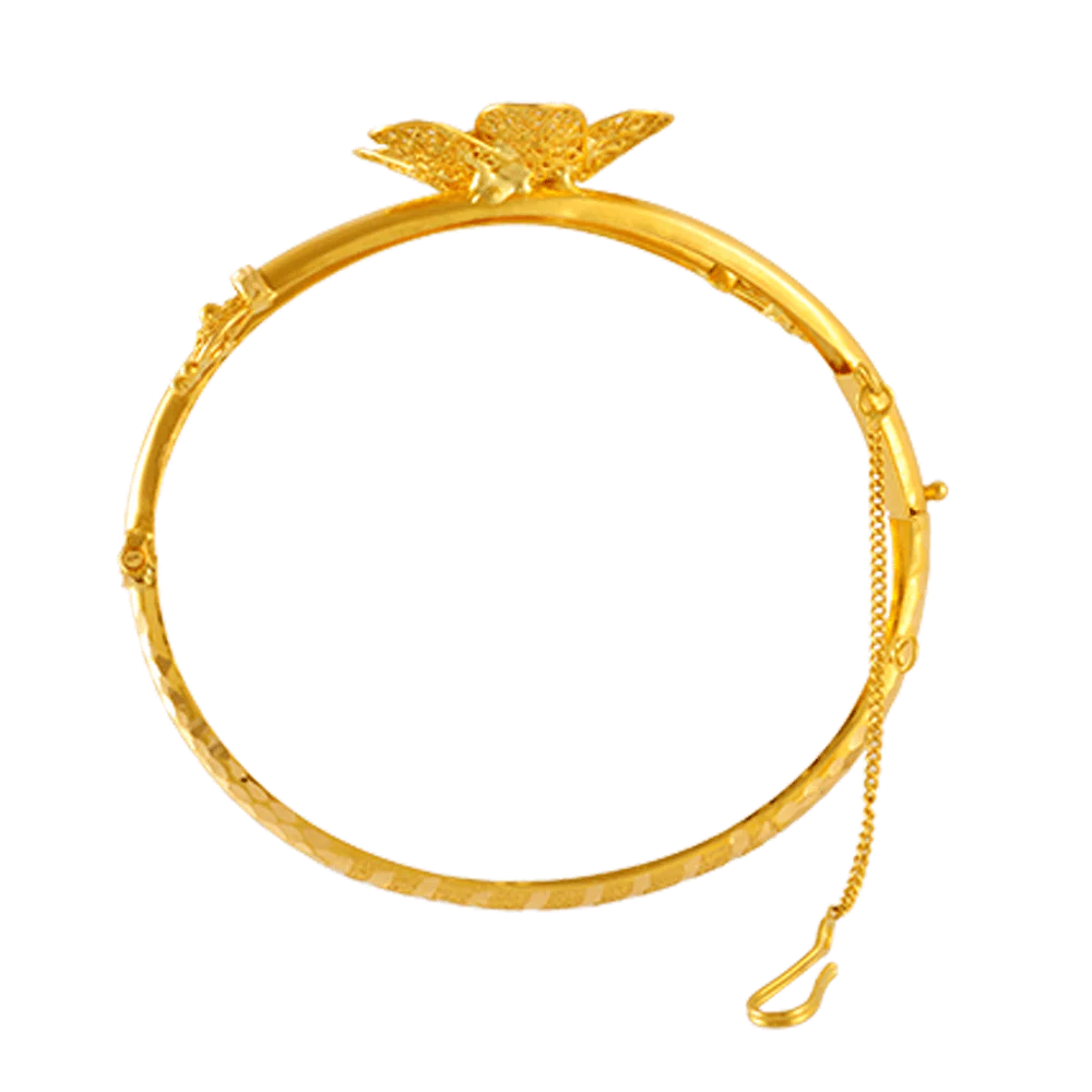 22KT Yellow Gold Bangle For Women - Image 3