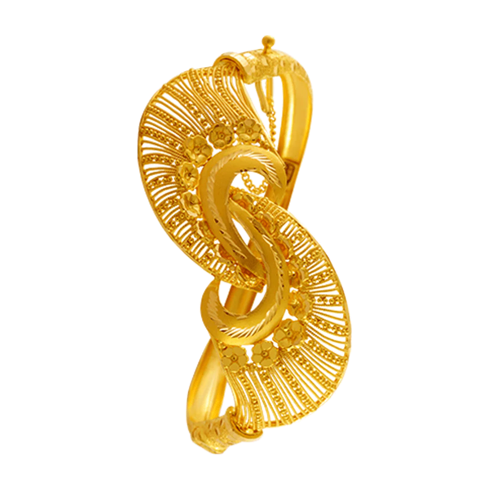 22KT Yellow Gold Bangle For Women - Image 3
