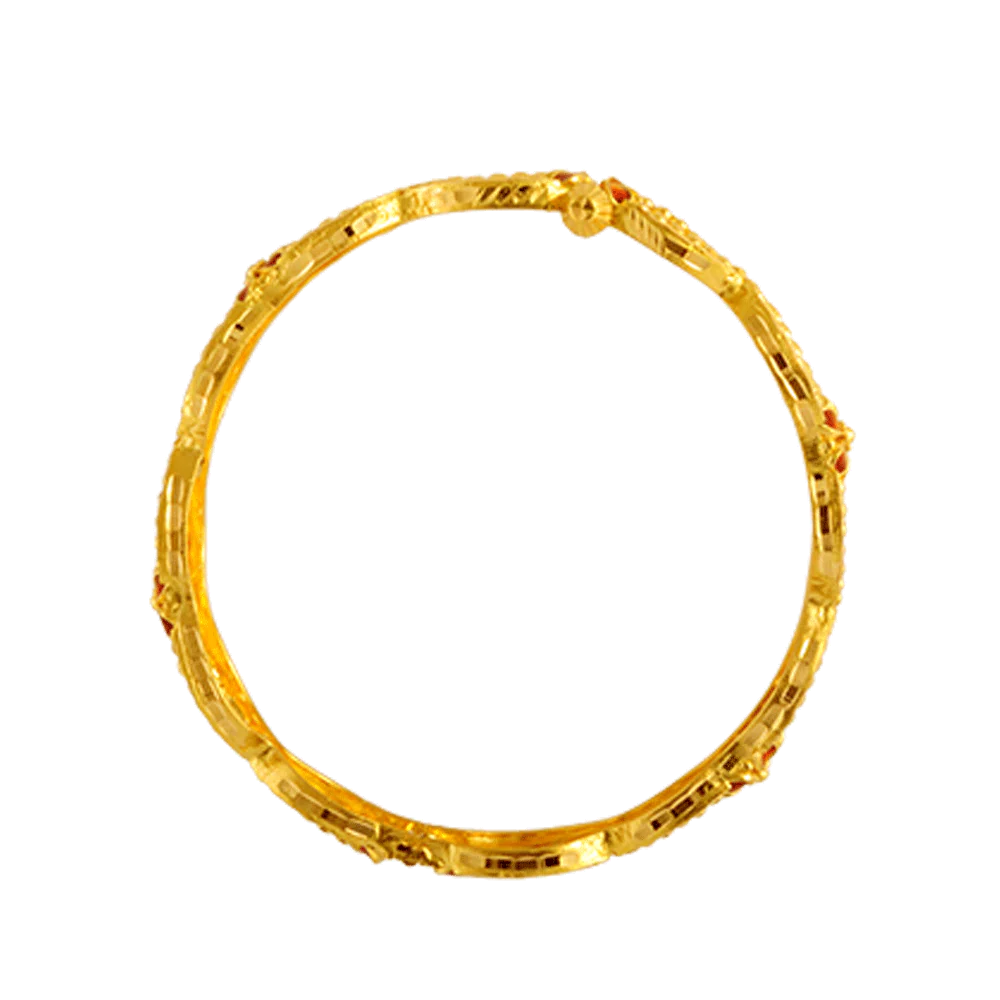 22KT Yellow Gold Bangle For Women - Image 3
