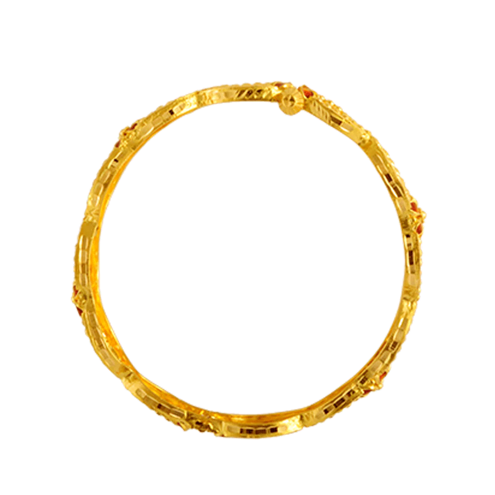 22KT Yellow Gold Bangle For Women - Image 3