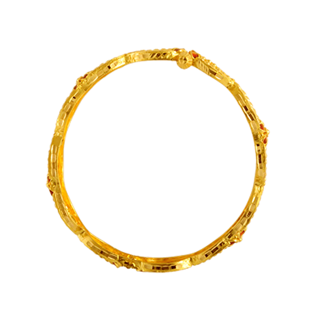 22KT Yellow Gold Bangle For Women - Image 3
