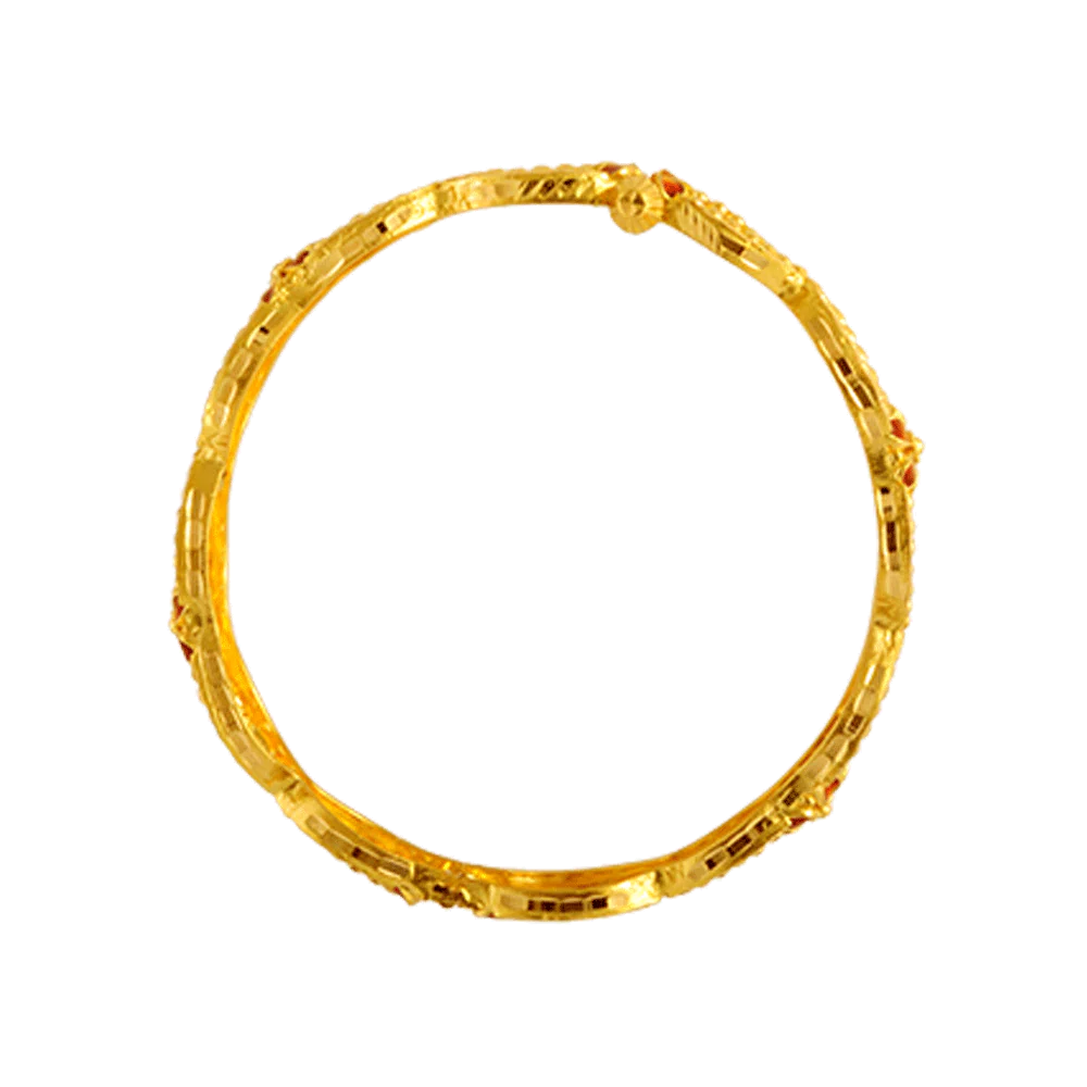 22KT Yellow Gold Bangle For Women - Image 3