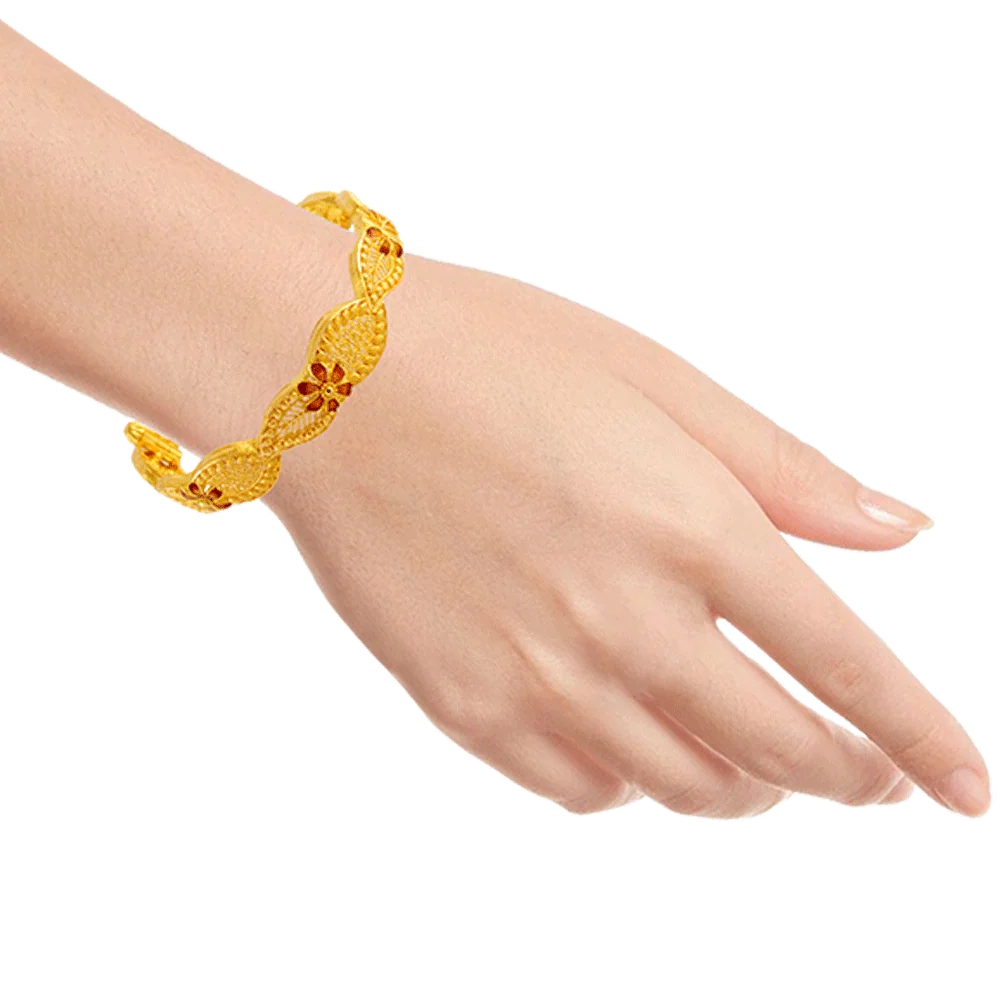 22KT Yellow Gold Bangle For Women - Image 4