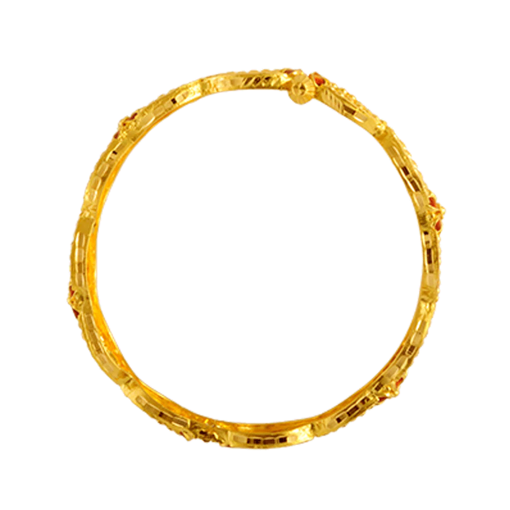 22KT Yellow Gold Bangle For Women - Image 3