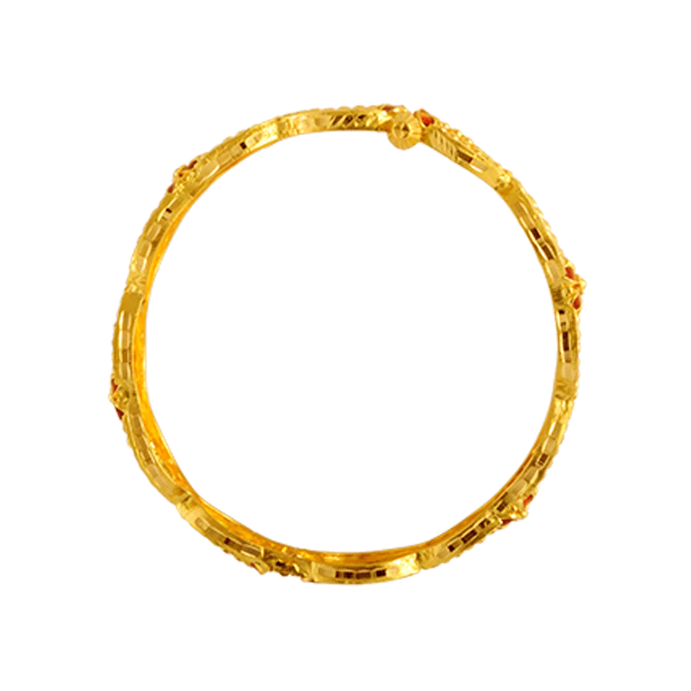 22KT Yellow Gold Bangle For Women - Image 3