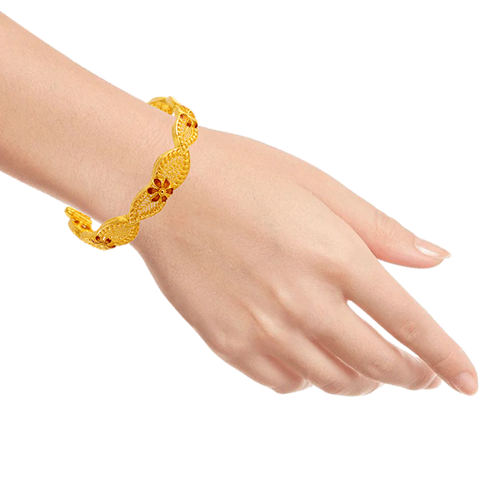 22KT Yellow Gold Bangle For Women - Image 4