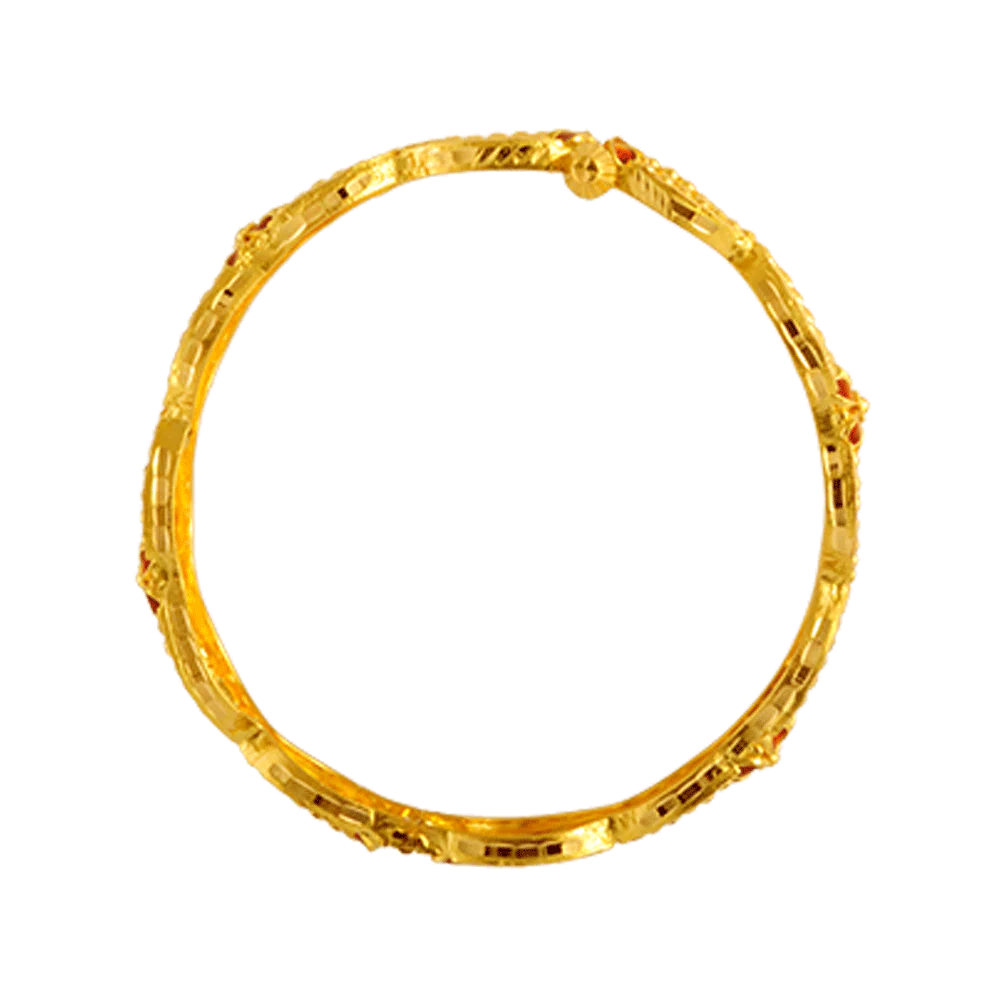 22KT Yellow Gold Bangle For Women - Image 3