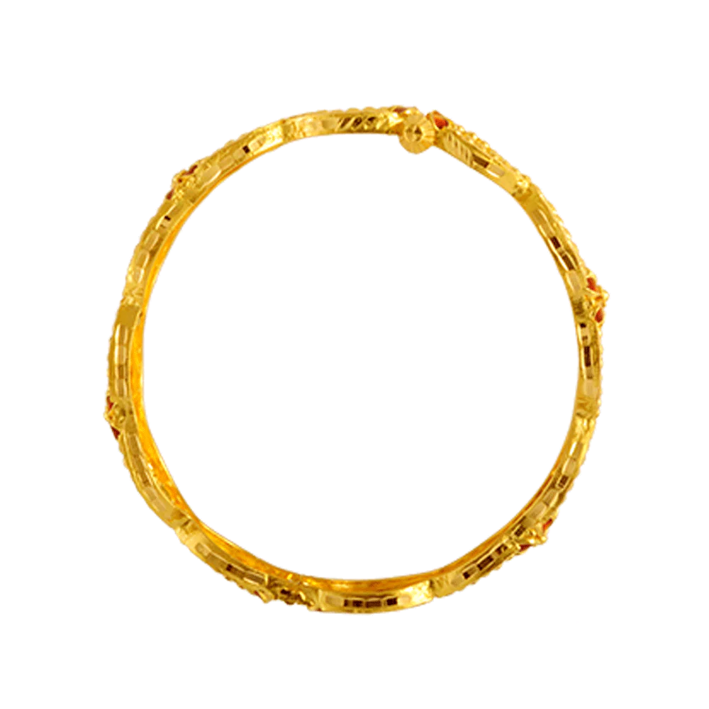 22KT Yellow Gold Bangle For Women - Image 3