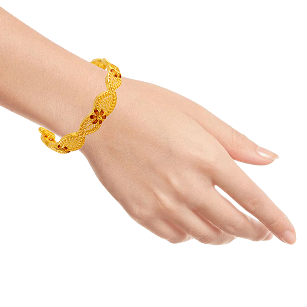 22KT Yellow Gold Bangle For Women - Image 4
