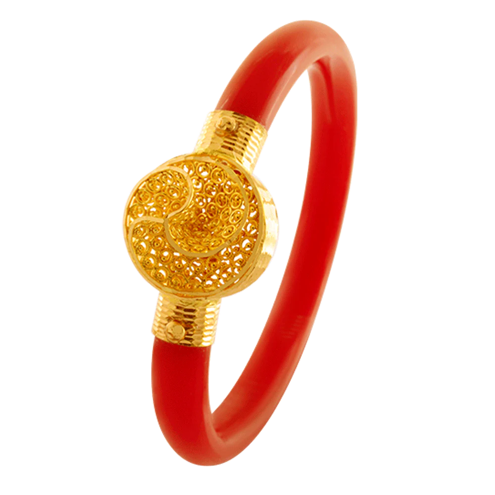 22KT Yellow Gold Bangle For Women - Image 4