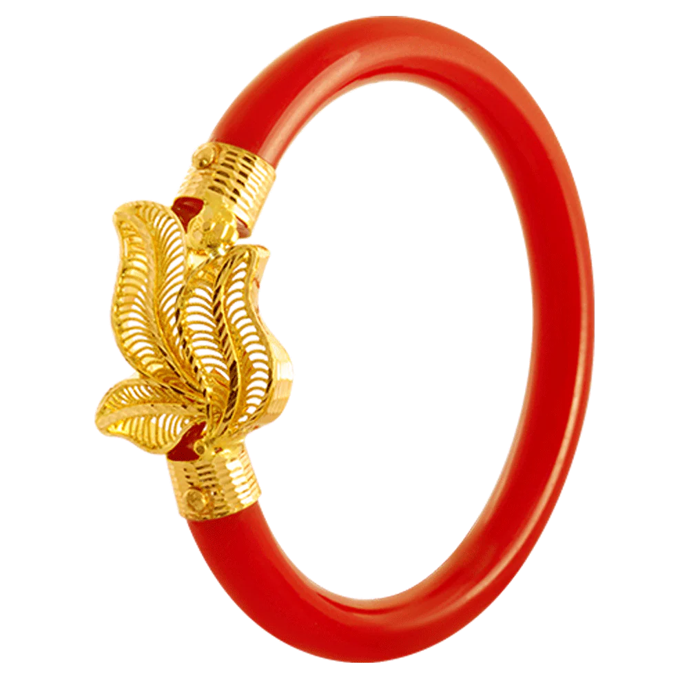 22KT Yellow Gold Bangle For Women - Image 4