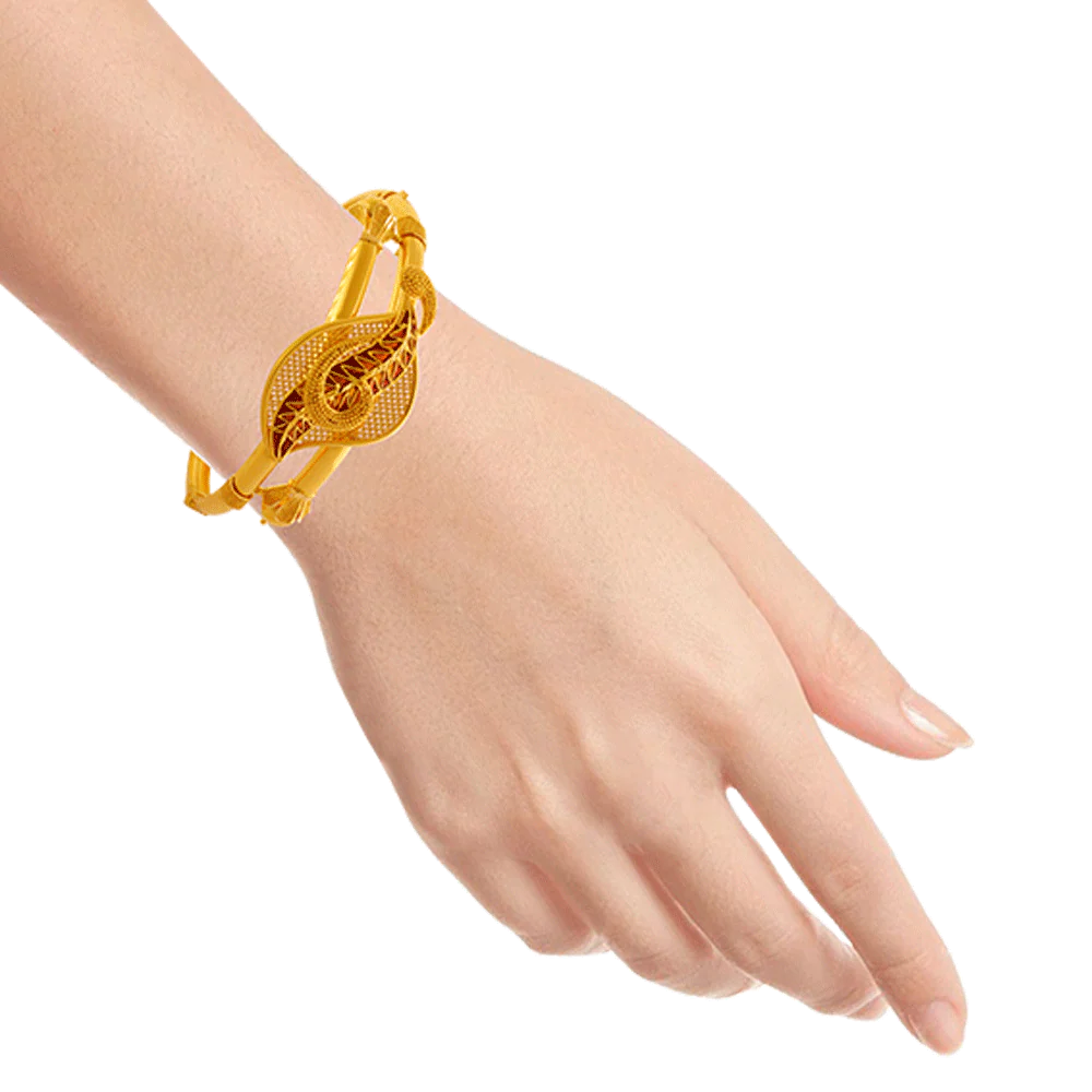 22KT Yellow Gold Bangle For Women - Image 2