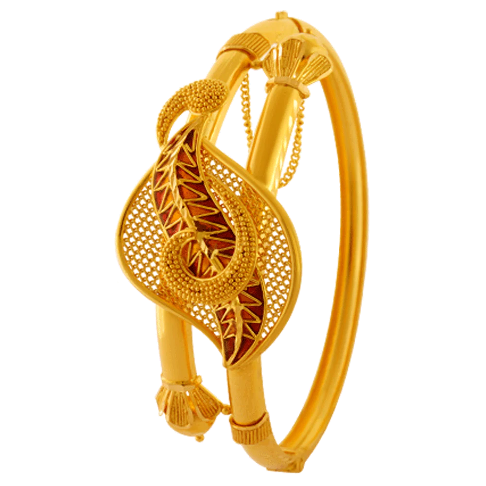 22KT Yellow Gold Bangle For Women - Image 3