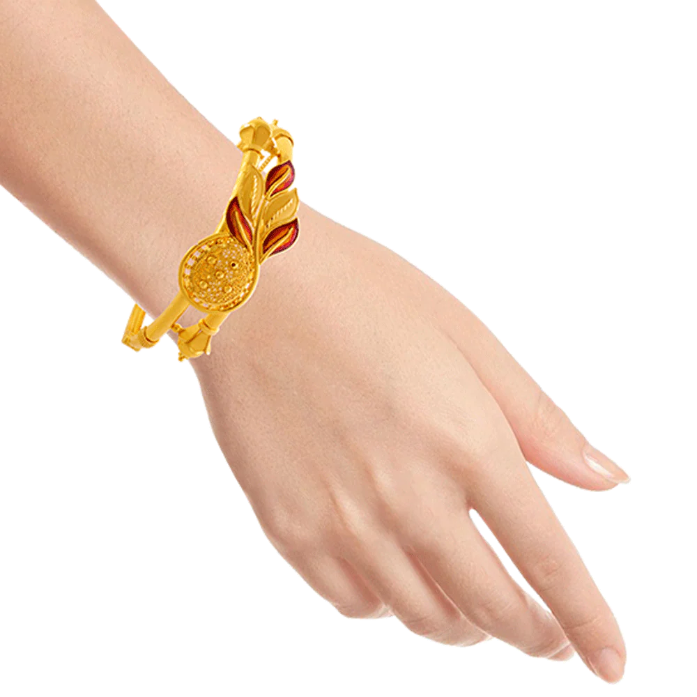 22KT Yellow Gold Bangle For Women - Image 2
