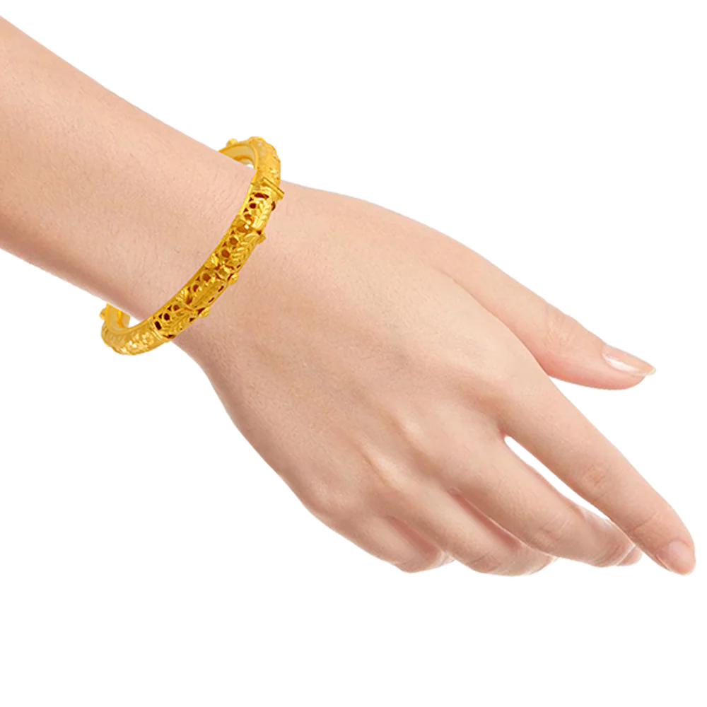 22KT Yellow Gold Bangle For Women - Image 5