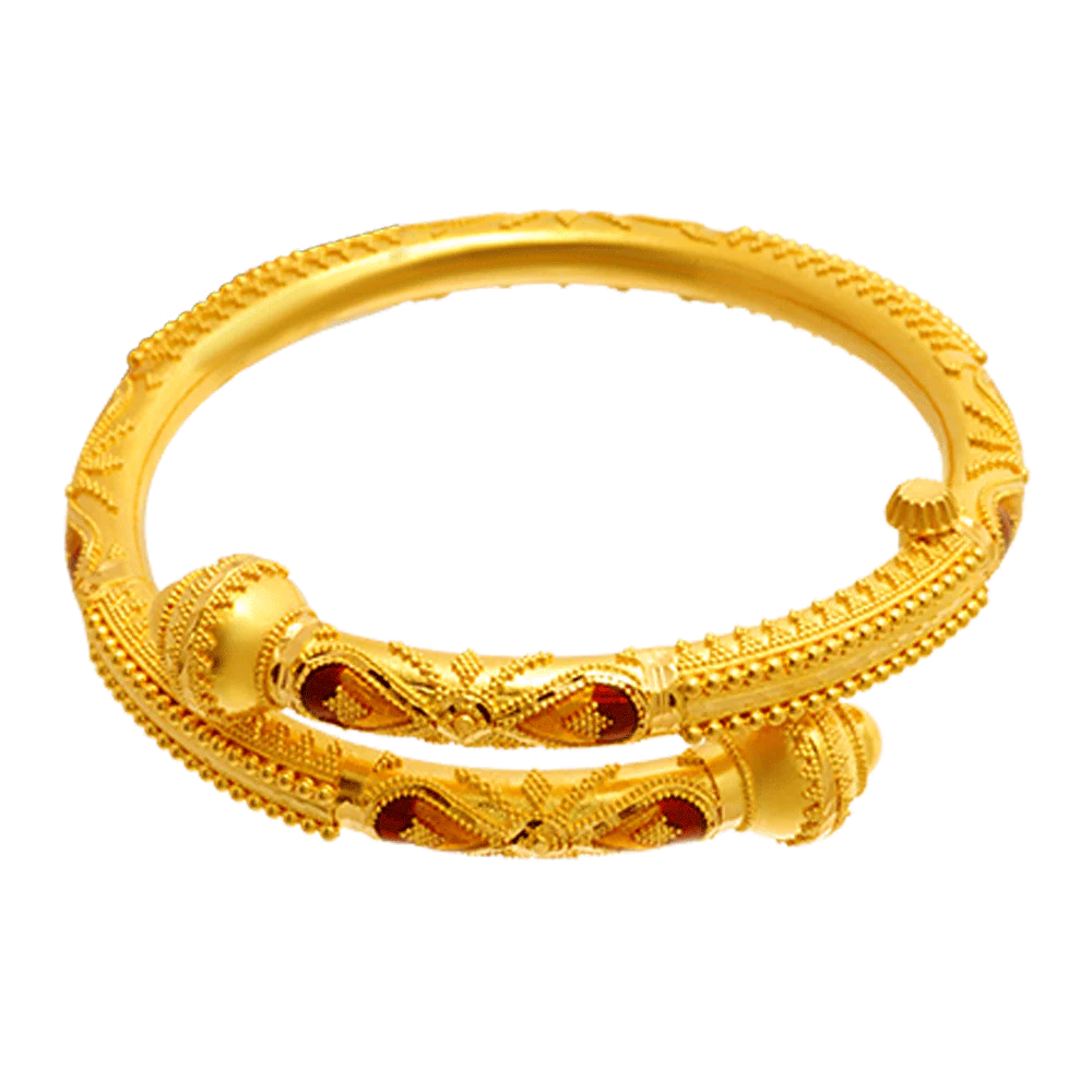 22KT Yellow Gold Bangle For Women - Image 2