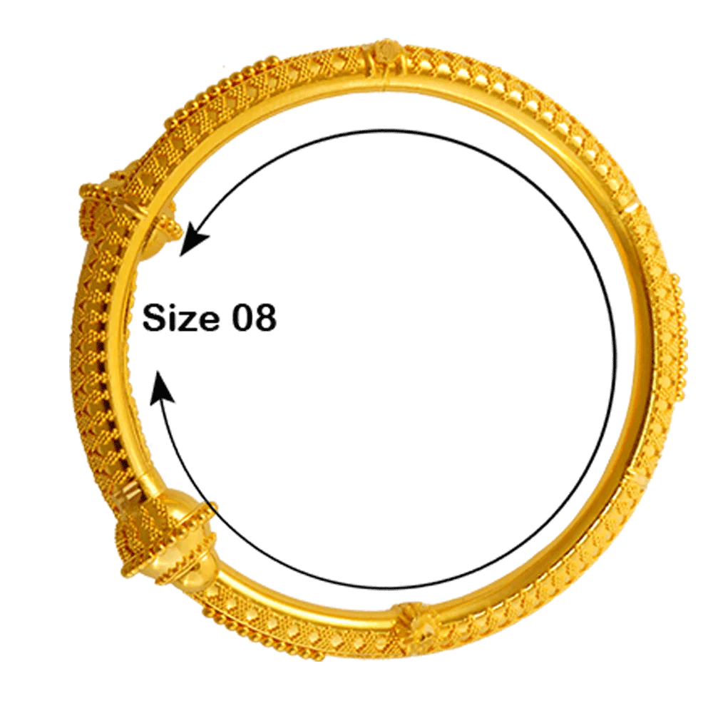 22KT Yellow Gold Bangle For Women - Image 3