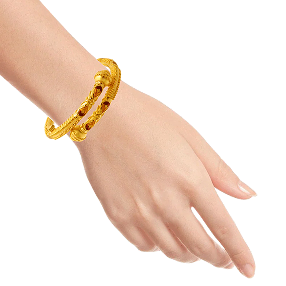 22KT Yellow Gold Bangle For Women - Image 4