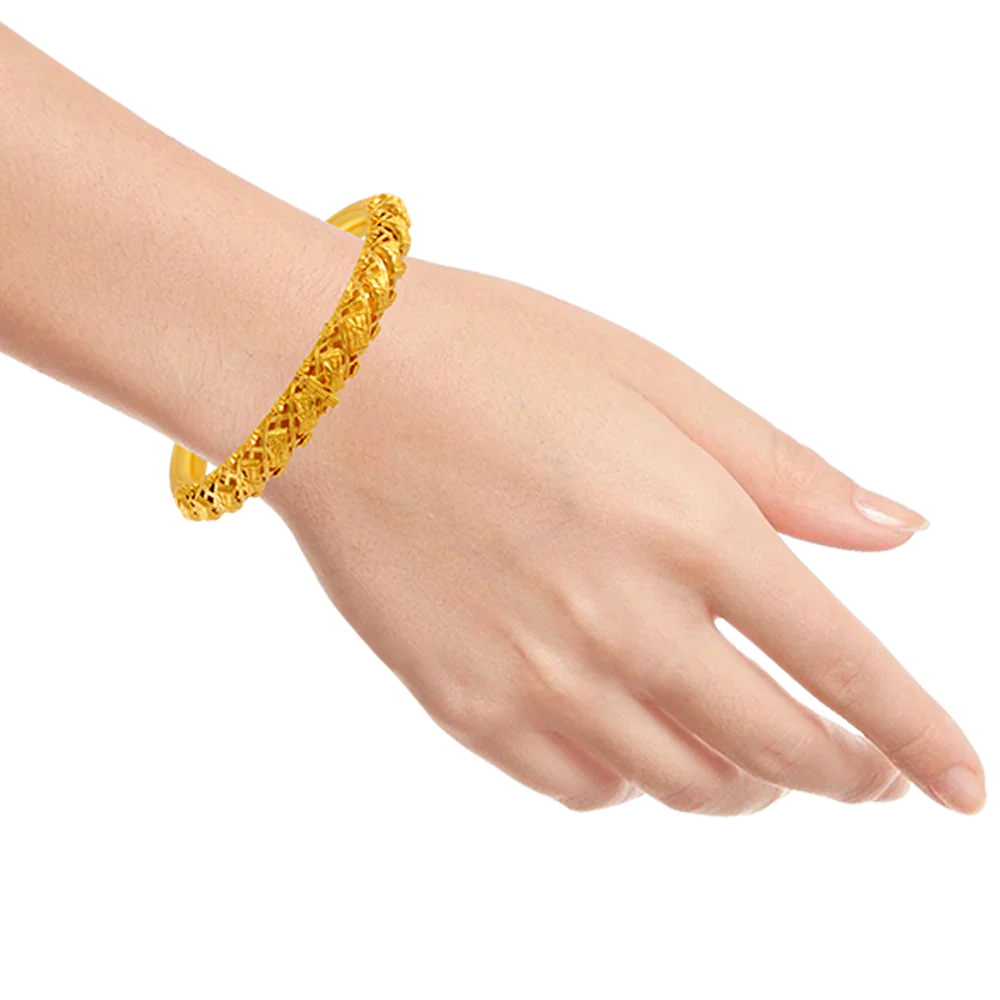 22KT Yellow Gold Bangle For Women - Image 4