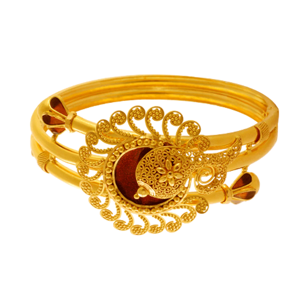 22KT Yellow Gold Bangle For Women - Image 2