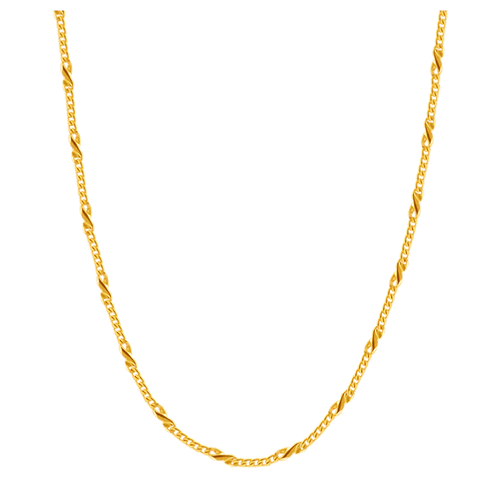 22KT Yellow Gold Chain For Women - Image 3
