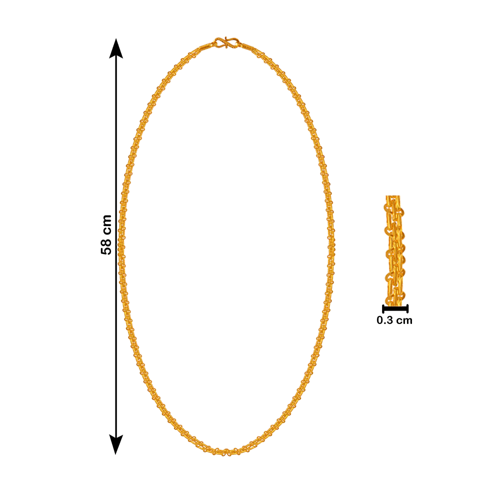 22KT Yellow Gold Chain For Women - Image 4