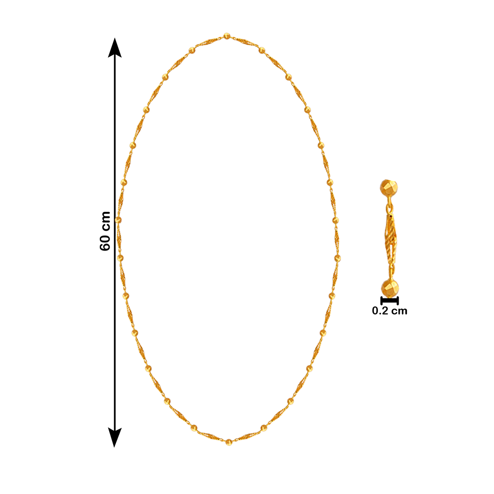 22KT Yellow Gold Chain For Women - Image 4