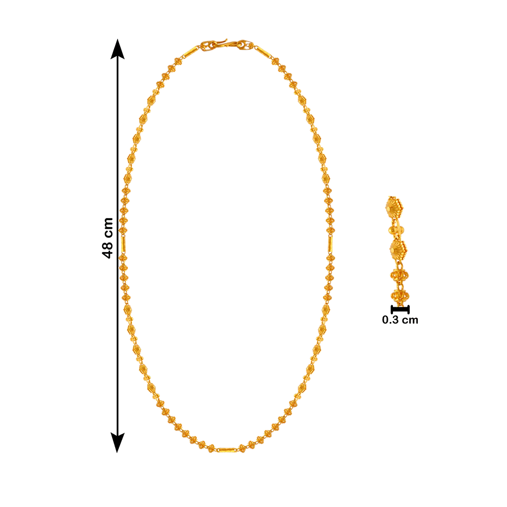 22KT Yellow Gold Chain For Women - Image 4