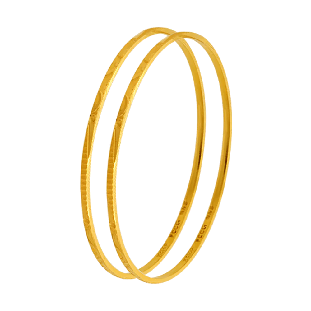 22KT Yellow Gold Chur Bangle For Women - Image 2