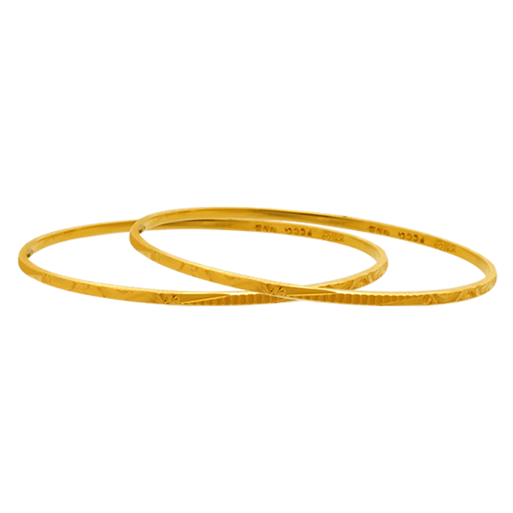 22KT Yellow Gold Chur Bangle For Women - Image 3