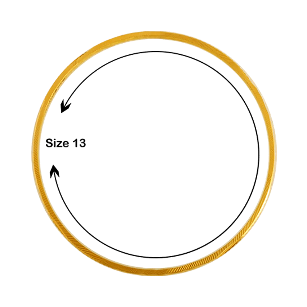 22KT Yellow Gold Chur Bangle For Women - Image 4