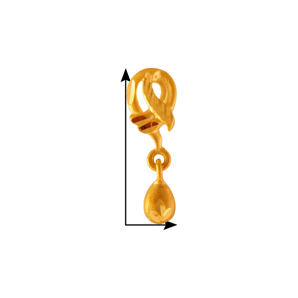 22KT Yellow Gold Clip-on Earrings For Women - Image 4