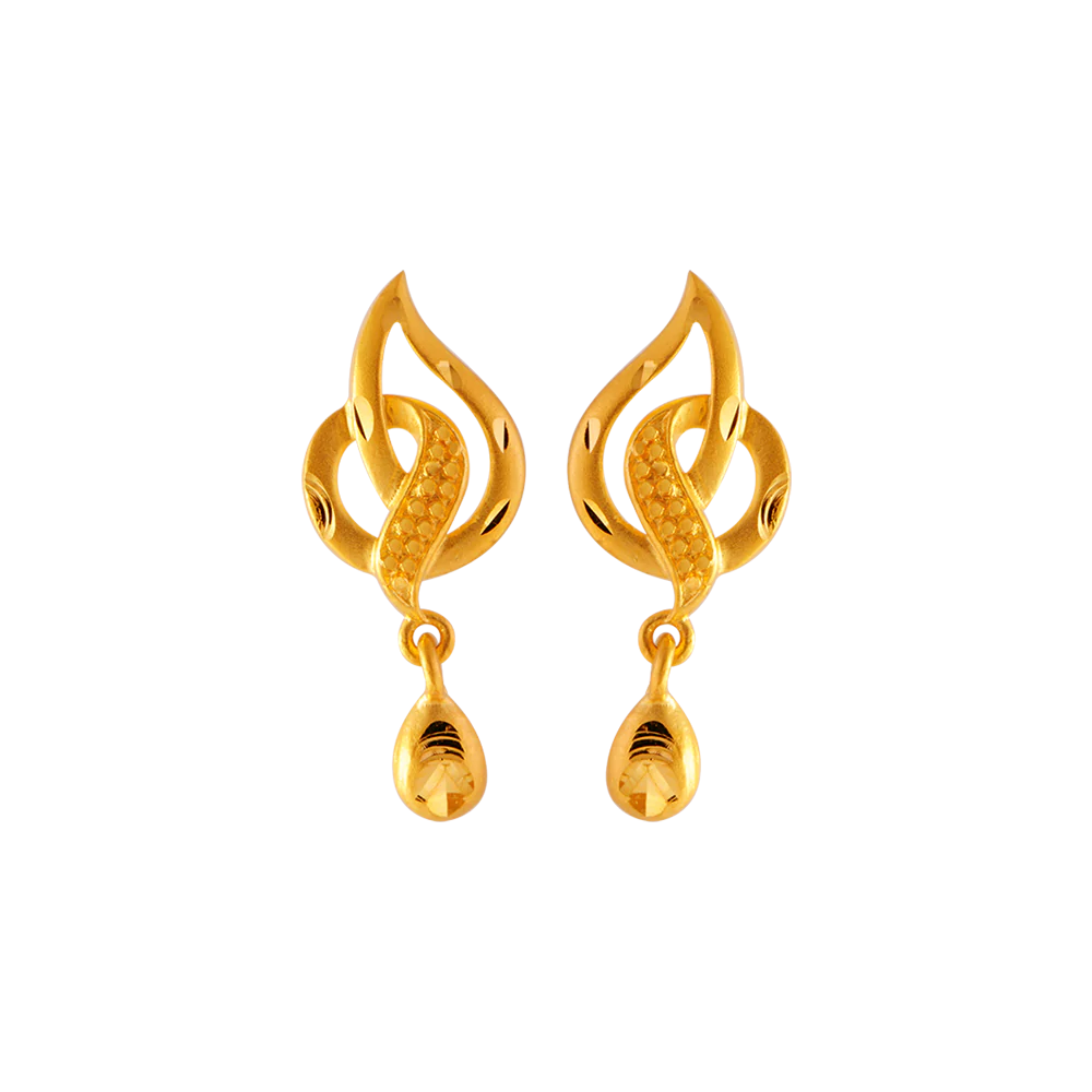 22KT Yellow Gold Clip-on Earrings For Women