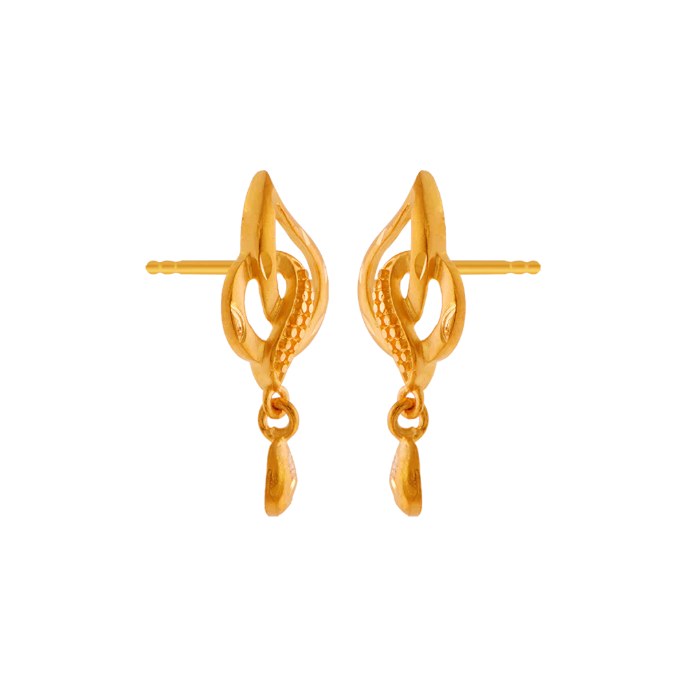 22KT Yellow Gold Clip-on Earrings For Women - Image 3