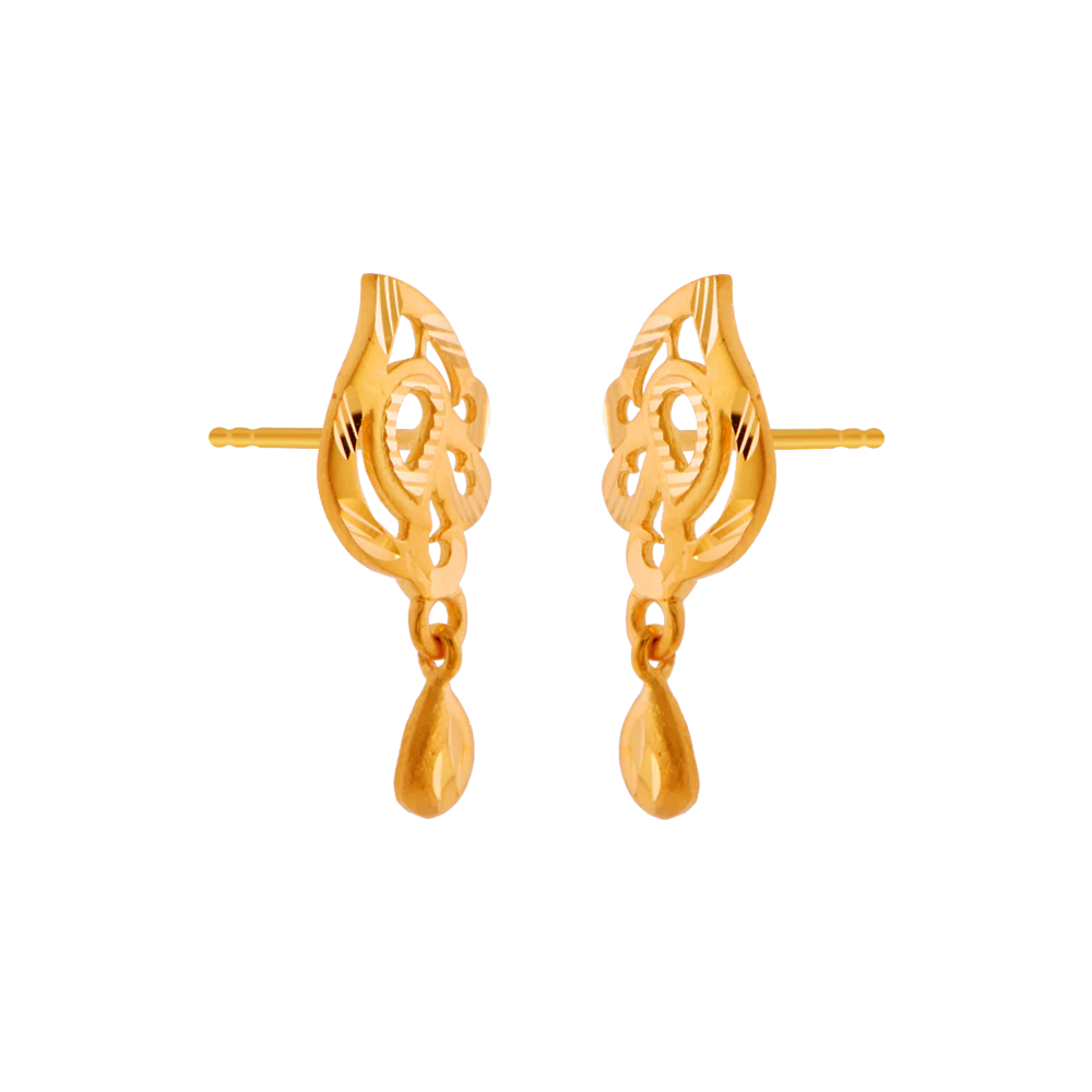 22KT Yellow Gold Clip-on Earrings For Women - Image 3