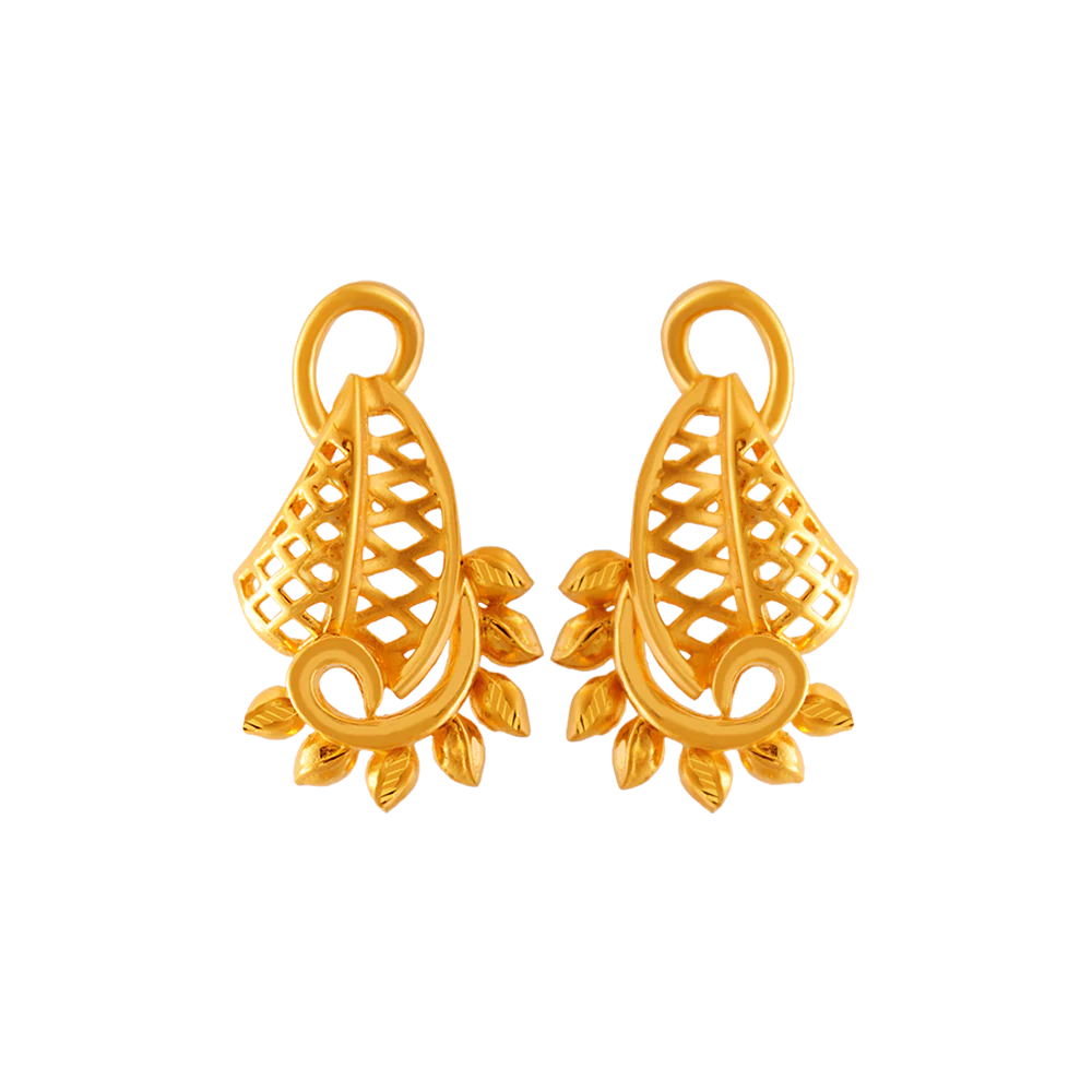 22KT Yellow Gold Clip-on Earrings For Women
