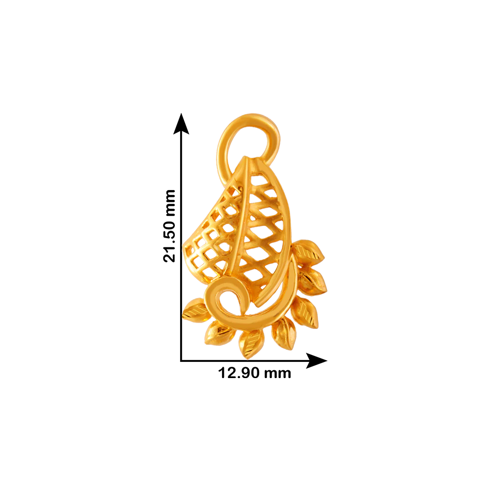 22KT Yellow Gold Clip-on Earrings For Women - Image 4