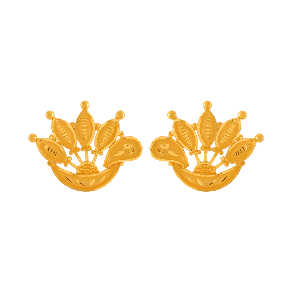 22KT Yellow Gold Drop Earrings For Women